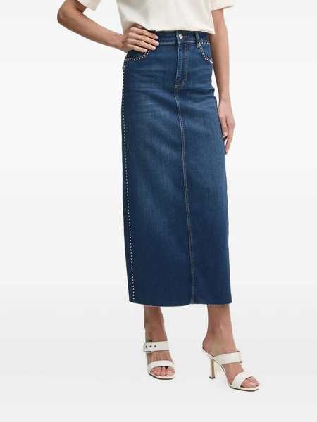  Liu Jo Stud-embellished Denim Skirt - Blue 