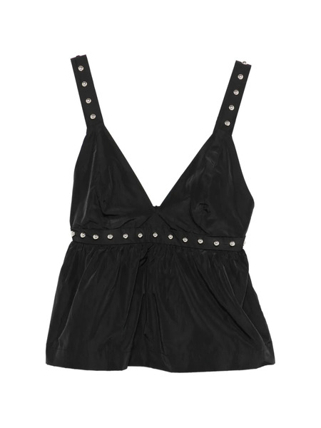  Liu Jo Stud-embellished V-neck Top - Black 