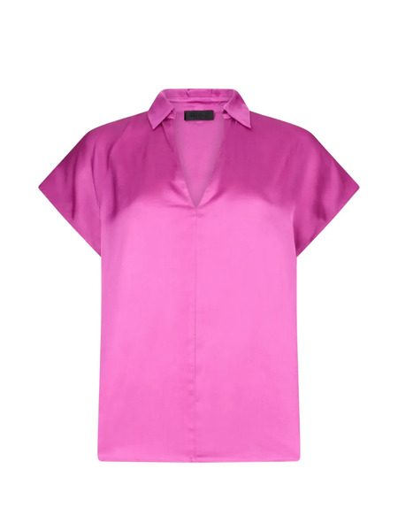  Liu Jo V-neck Satin Blouse - Pink 