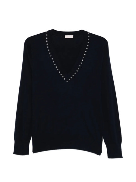 Liu Jo V-neck Sweater - Blue 
