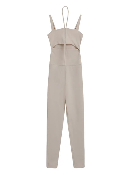  Live The Process Cut-out Jumpsuit - Neutrals 