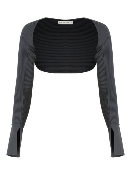  Live The Process Leda Ribbed Bolero - Grey 