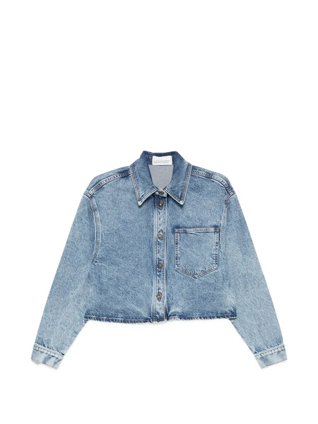  Liviana Conti Button-front Denim Jacket - Blue 