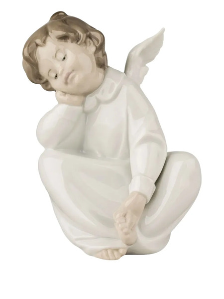 Lladró Angel Dreaming Sculpture - White 