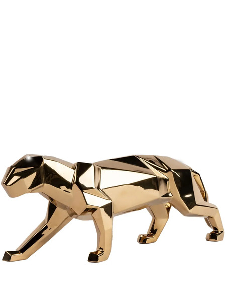  Lladró Pantera Porcelain Decorative Sculpture - Gold 