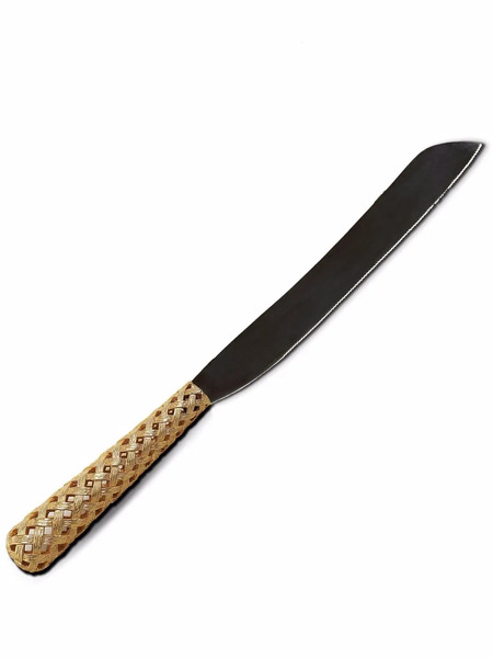  L'objet Braid Serrated Knife - Silver 