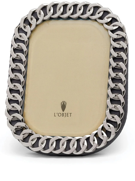  L'objet Cuban Link Photo Frame - Brown 