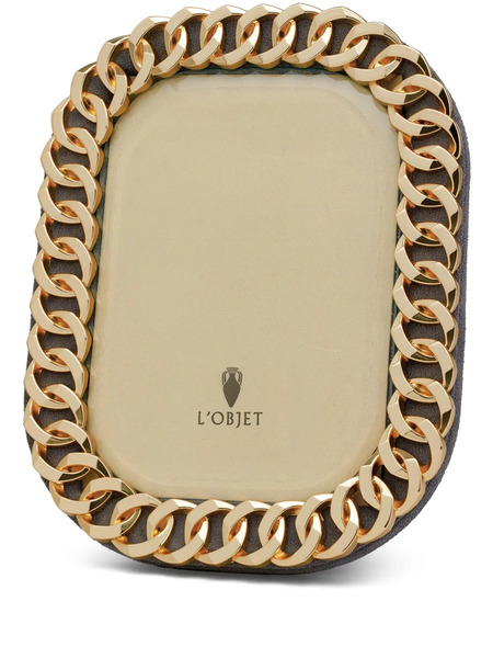  L'objet Cuban Link Photo Frame - Brown 