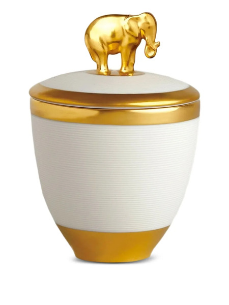  L'objet Elephant-shaped Lid Candle - White 