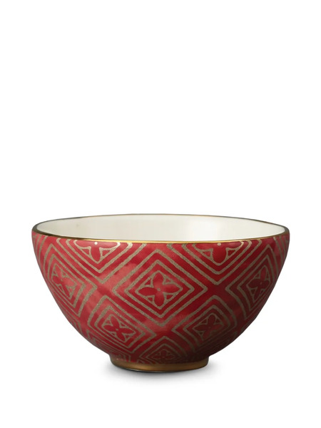  L'objet Fortuny Jupon Cereal Bowl (set Of Four) - Red 