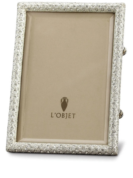  L'objet Rectangular Pave Photo Frame (13cm X 18cm) - Silver 