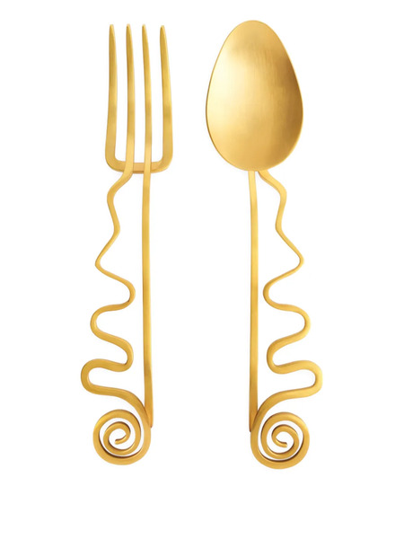  L'objet Spirale Serving Set (set Of Two) - Gold 