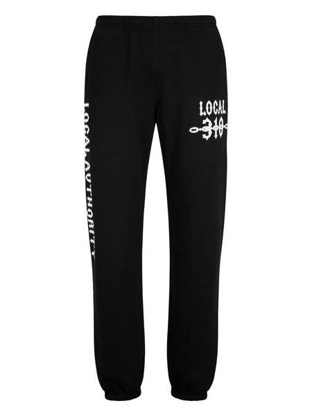  Local Authority Chain-print Track Pants - Black 