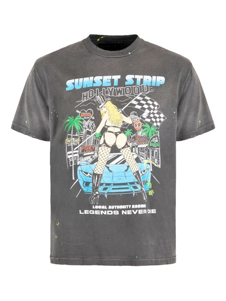  Local Authority Graphic-print Crew-neck T-shirt - Grey 