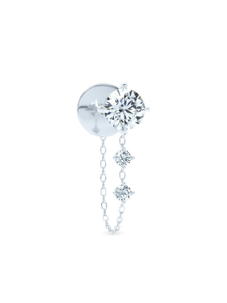 Loev Diamond Chain-link Stud Earring - Silver 