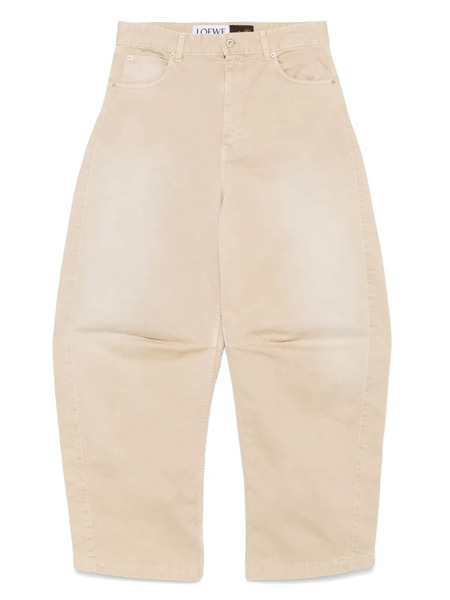  Loewe Anagram Barrel Jeans - Neutrals 