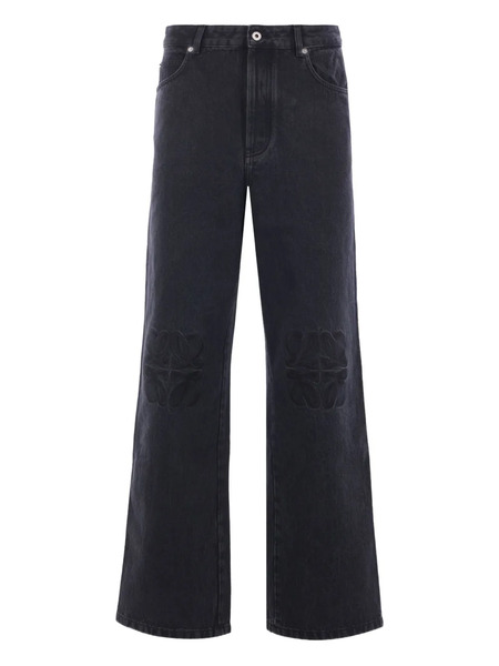  Loewe Anagram Embroidered Jeans - Black 