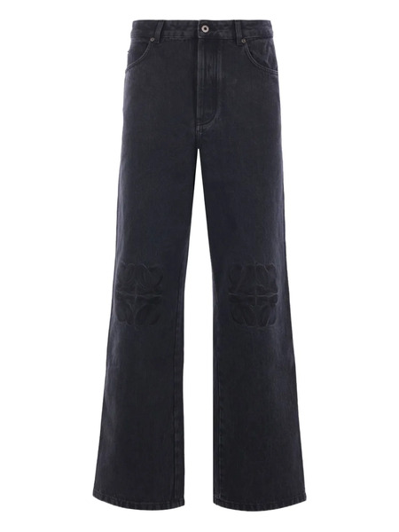  Loewe Anagram Embroidered Jeans - Black 