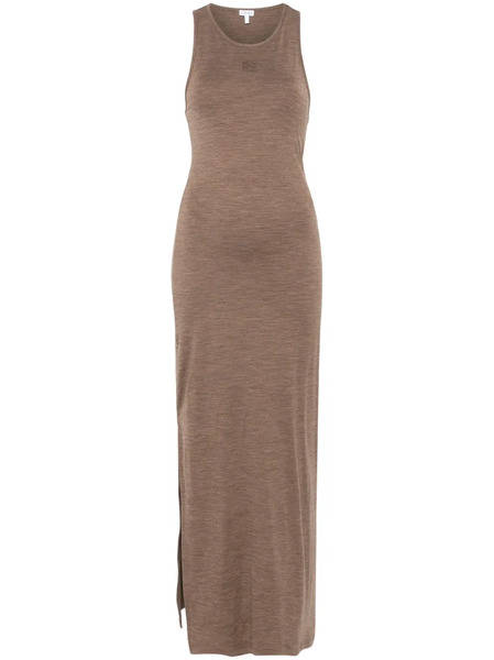  Loewe Anagram-embroidered Maxi Dress - Brown 