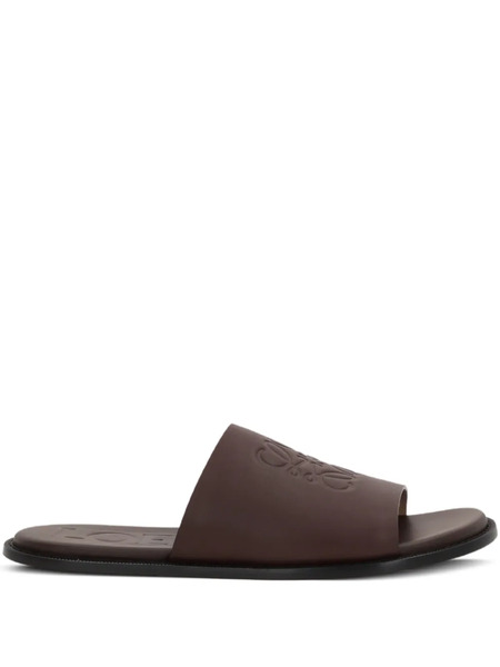  Loewe Anagram Flex Slides - Brown 