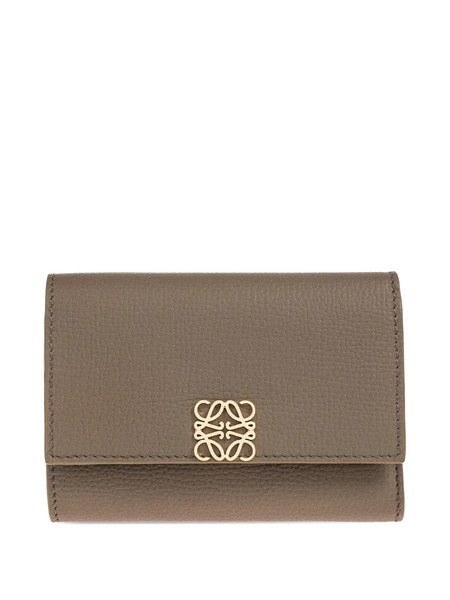  Loewe Anagram Leather Wallet - Neutrals 