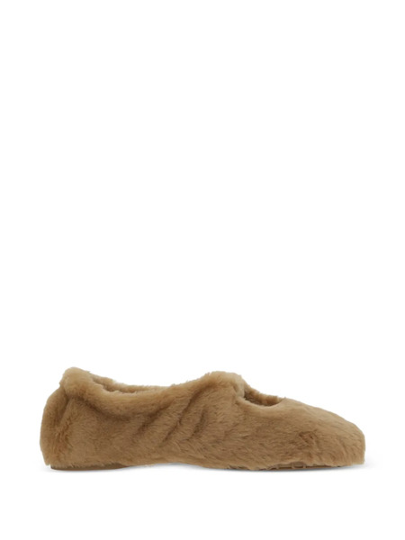  Loewe Anagram Pebble Ballet Flats - Neutrals 