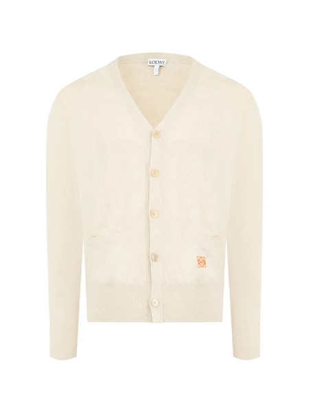  Loewe Anagram Pocket Cardigan - Neutrals 