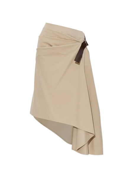  Loewe Belted Asymmetric Midi Skirt - Neutrals 