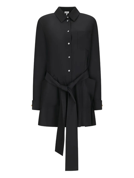  Loewe Belted Silk Blouse - Black 