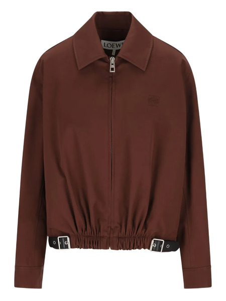 Loewe Buckled-hem Zip-front Jacket - Brown 