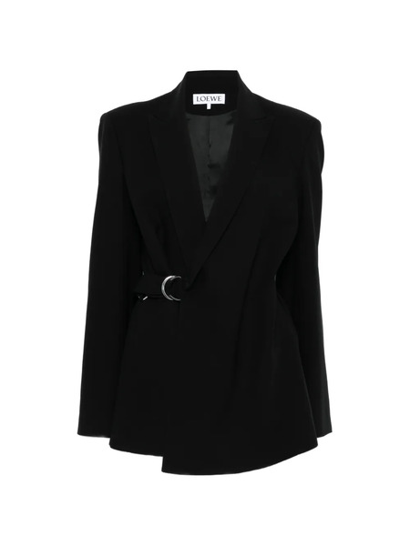  Loewe Buckled Wool Blazer - Black 