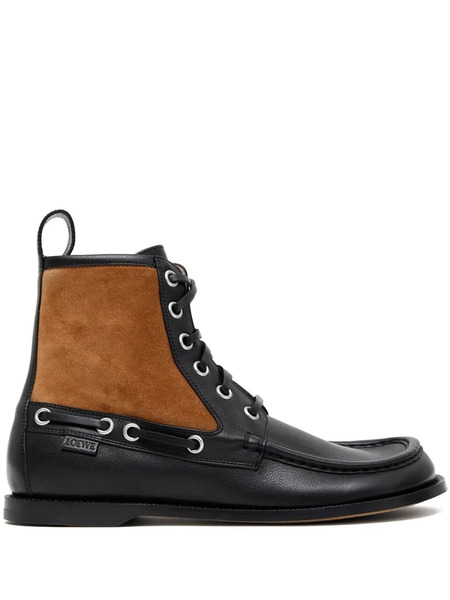  Loewe Campo Lace-up Boots - Black 