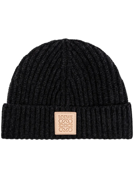  Loewe Cashmere Beanie Hat - Black 