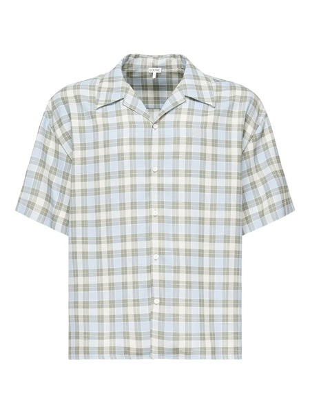  Loewe Checked Short-sleeve Shirt - Blue 