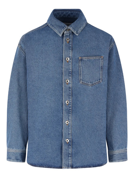  Loewe Chest-pocket Overshirt - Blue 