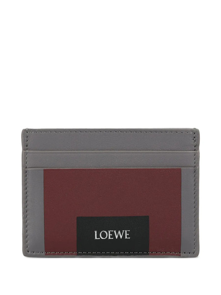  Loewe Colour-block Leather Cardholder - Grey 