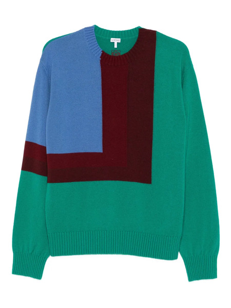  Loewe Colour-block Sweater - Green 