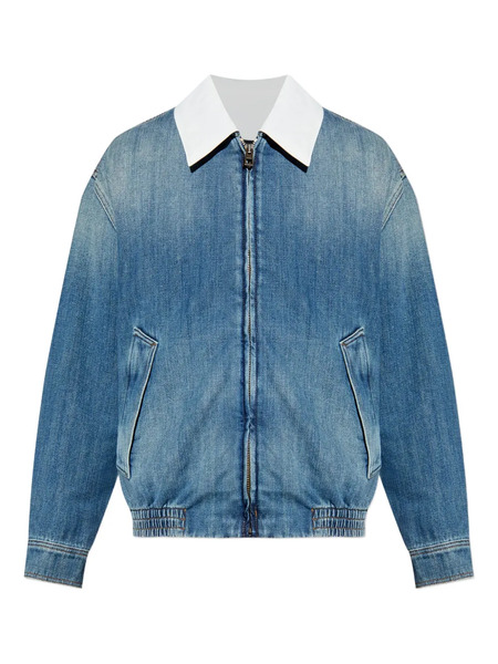  Loewe Contrast-collar Denim Jacket - Blue 