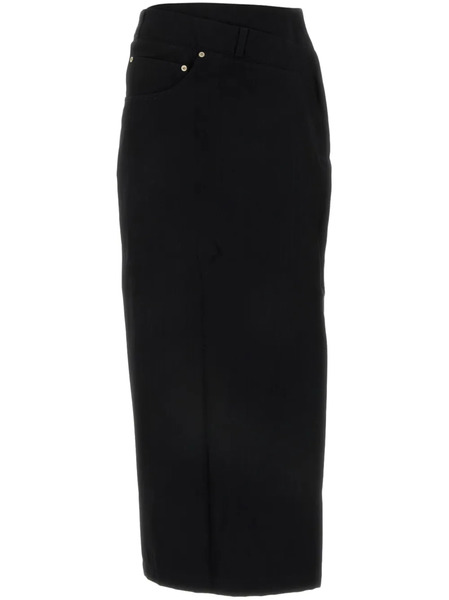  Loewe Deconstructed-design Midi Skirt - Black 