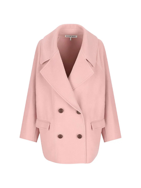 Loewe Double-breasted Pocket Coat - Pink 