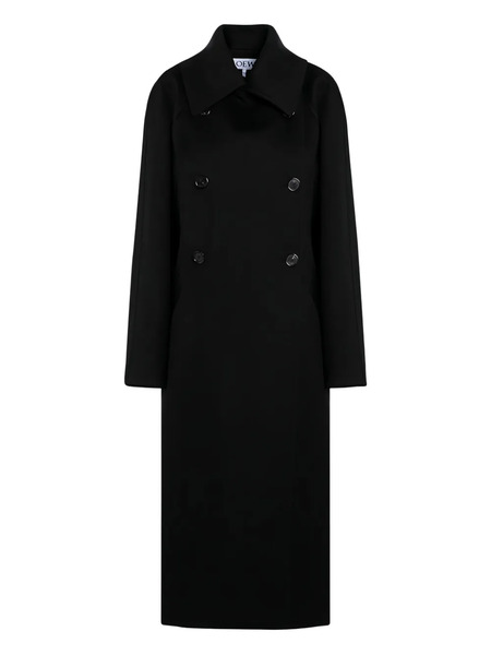  Loewe Double-breasted Wool Coat - White 