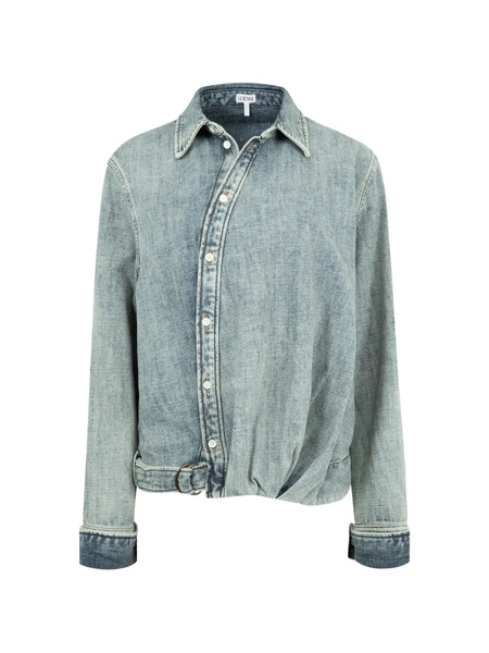  Loewe Draped Shirt - Blue 