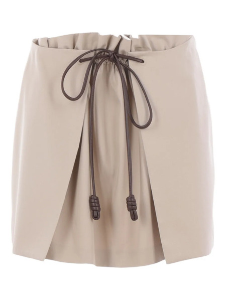  Loewe Drawstring Pleated Skirt - Neutrals 