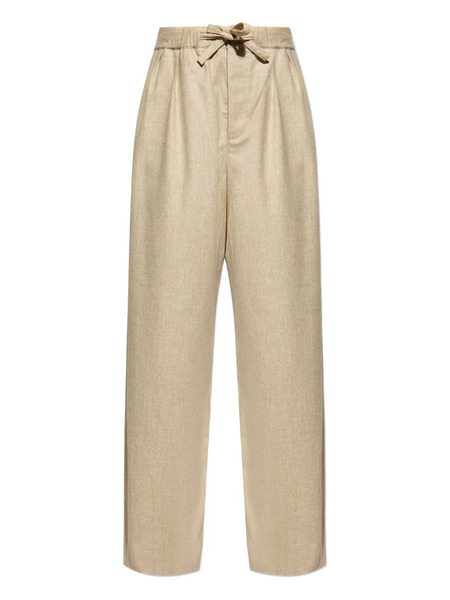  Loewe Drawstring-waist Wool Trousers - Neutrals 