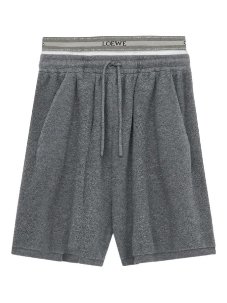  Loewe Elasticated-waistband Shorts - Grey 