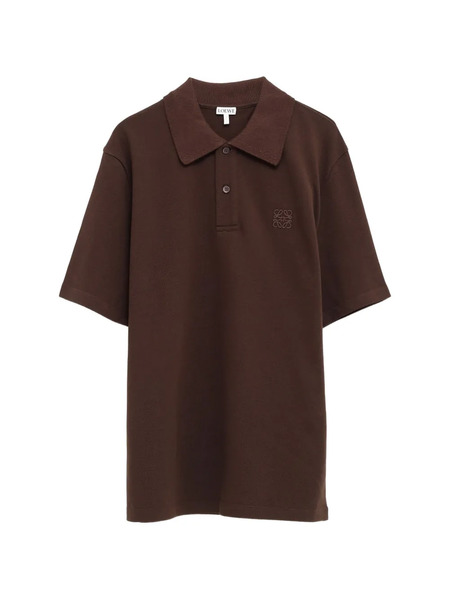  Loewe Embroidered Polo Shirt - Brown 