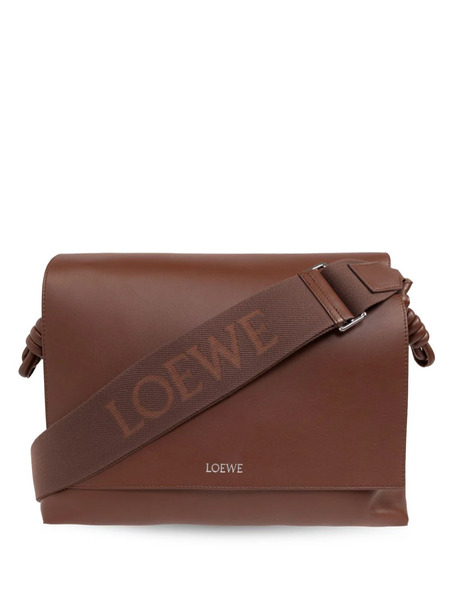  Loewe Flamenco Leather Messenger Bag - Brown 