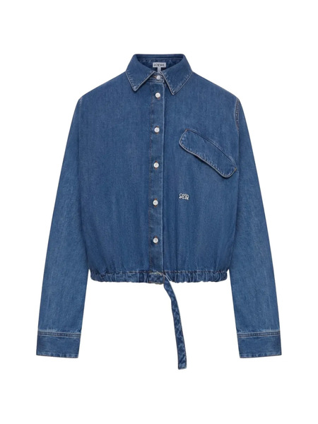  Loewe Flap-pocket Denim Shirt - Blue 