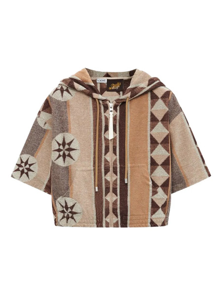 Loewe Geometric-pattern Hoodie - Neutrals 