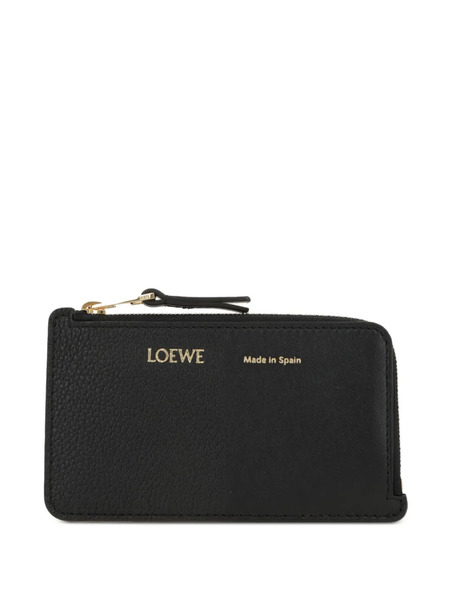  Loewe Grained-leather Card Holder - Black 
